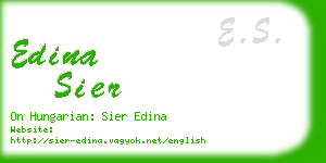 edina sier business card